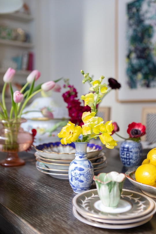 Chinese blue & white porcelain vases